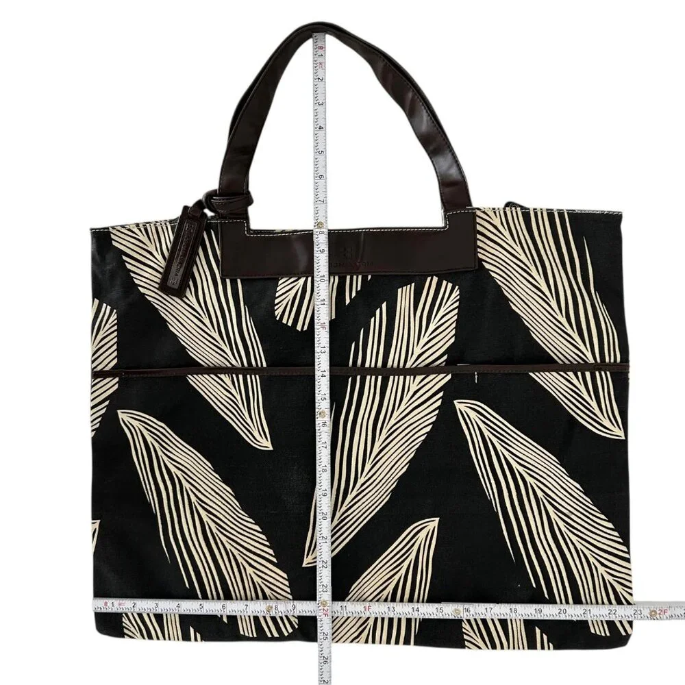BCBGMaxAzria Palm Leaf Flat Tote Bag NWT